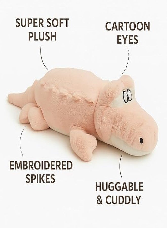 DTR Creation Cute Pink Crocodile Soft Toy - 90cm | Big Size Stuffed Plush Animal for Boys & Girls | Super Soft & Huggable Cartoon Plush for Kids - Image 4